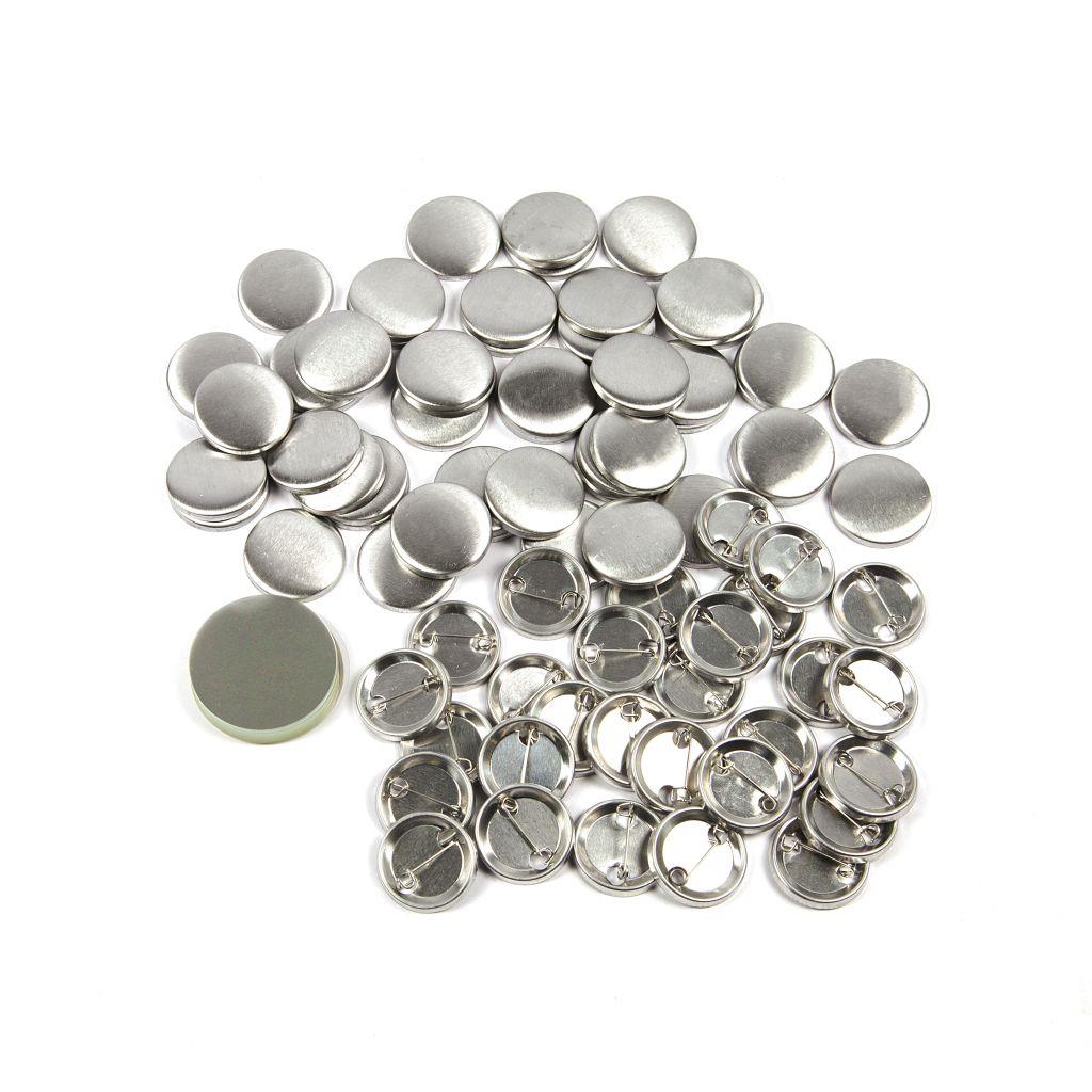 G Series 25mm Metal Pin Badge Components - Pack of 100