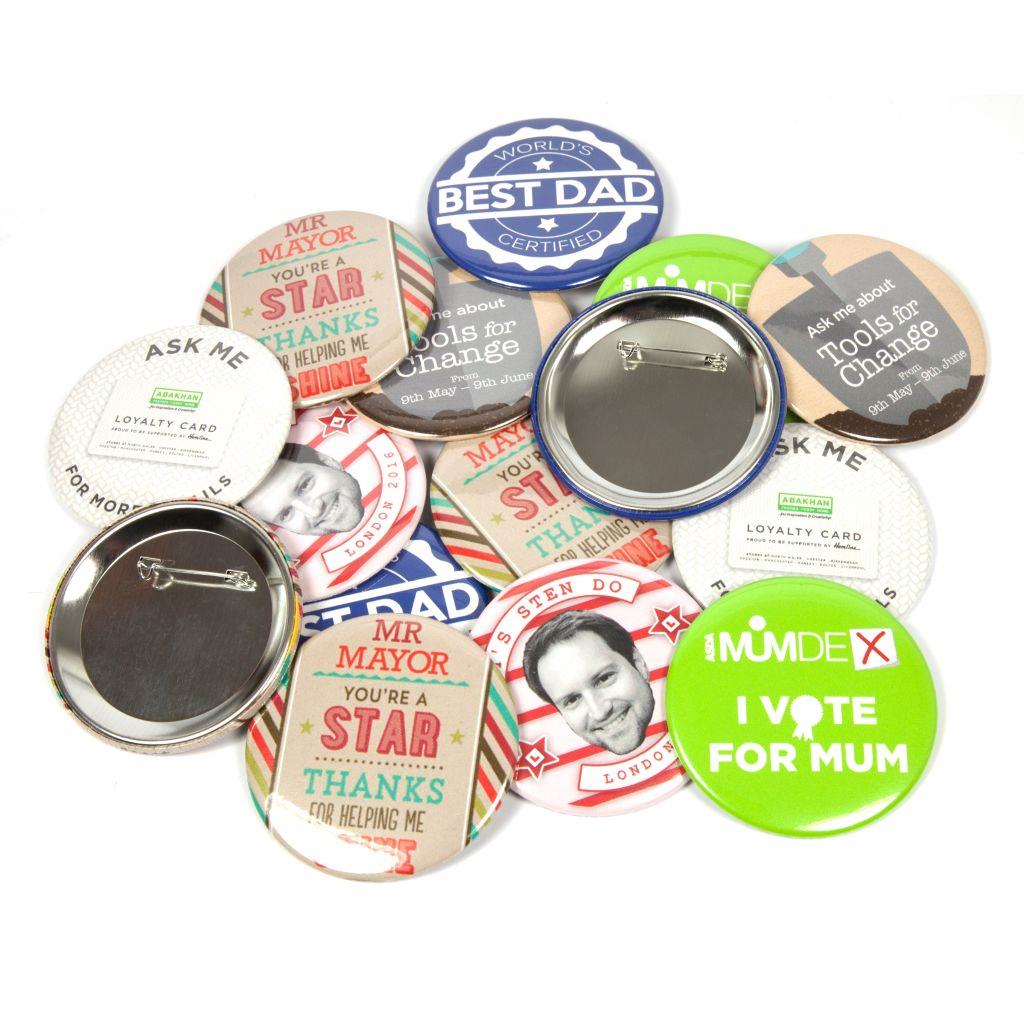 G Series 75mm Metal Pin Badge Components - Pack of 100
