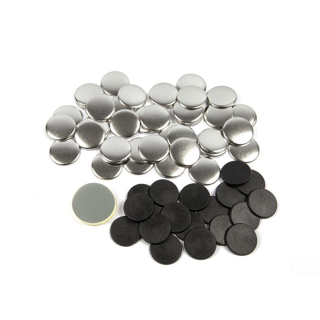 T Series 1 1/4 Inch (32mm) USA Compatible Magnetic Badge Components - Pack of 100