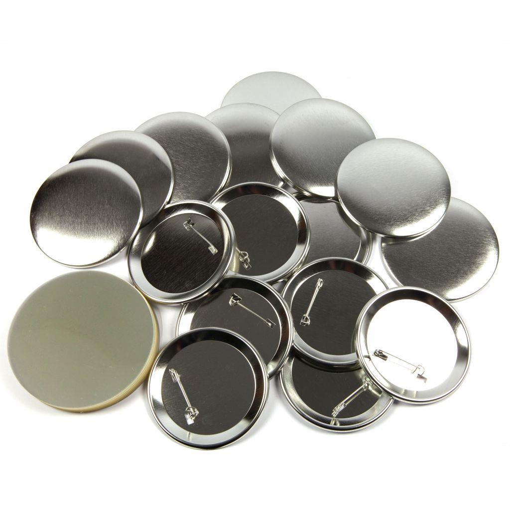 G Series 75mm Metal Pin Badge Components - Pack of 100